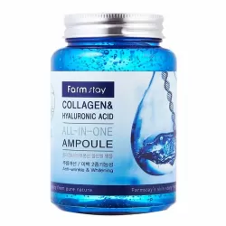 Многофункциональная ампульная сыворотка с коллагеном и гиалуроновой кислотой FARMSTAY Collagen & Hyaluronic Acid All-In-One Ampoule