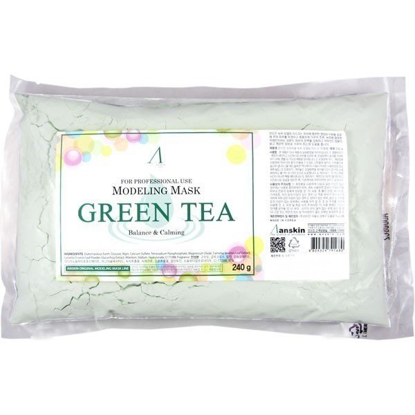Маска альгинатная с экстрактом зеленого чая успокаивающая ANSKIN Green Tea Modeling