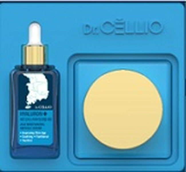 Набор уходовый для лица с гиалуроновой кислотой DR.CELLIO plus JEJU HYALURON MOISTURIZING CREAM+AMPOULE SERUM - фото