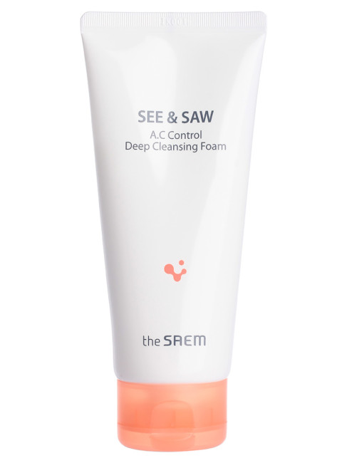 Пенка для жирной кожи лица The Saem See & Saw A.C Control Deep Cleansing Foam - фото
