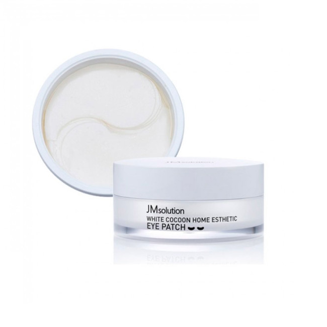 Гидрогелевые патчи с протеинами шёлка JMsolution Silky Cocoon Home Esthetic Eye Patch - фото