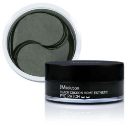 Гидрогелевые патчи с протеинами шёлка и углём JMsolution Black Cocoon Home Esthetic Eye Patch - фото